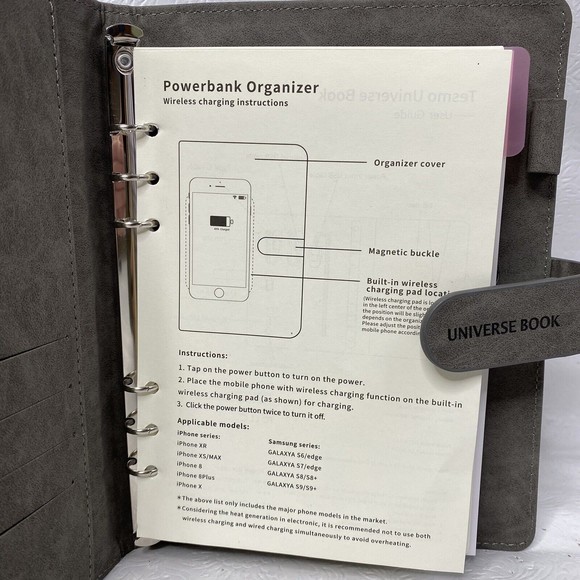 Tesmo Universe Book Wireless Charger Power Bank Planner - Picture 5 of 8